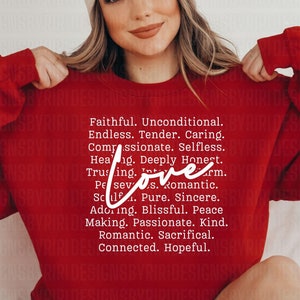 Love Words Definition Png, Love Tshirt Design png, Valentines Day Svg, Love definition Svg, Love sublimation, Kind words png svg, Romance