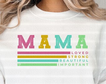 Mom Life SVG, Strong Mama, Girl Mom Shirt, Cricut (Digital Download)