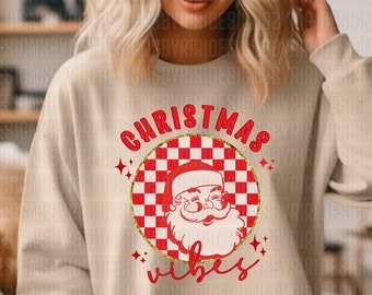 Retro Christmas Png, Vintage Christmas Png, Retro Santa png, Santa Claus Png, Christmas Sublimation file for Shirt Design, Digital download