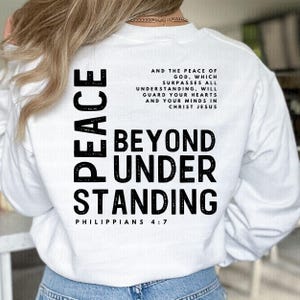 La foi au-delà de la compréhension png, Philippiens 4, Aimez-vous les uns les autres, Pâques Png, PNG basé sur la foi, Christian Png, Ras du cou chrétien, T-shirt de Pâques