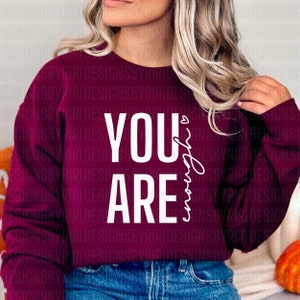Je bent genoeg SVG PNG PDF, Self Love Svg, Motiverende Svg, Inspirerende Svg, Eigenwaarde, Positief Citaat, Geestelijke Gezondheid Svg, Be You Svg