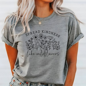 Diffondi gentilezza fiori di campo SVG PNG, fiore selvatico Svg Png, camicia mamma Svg, regalo per la festa della mamma, mamma Svg, file di taglio Cricut, design a sublimazione