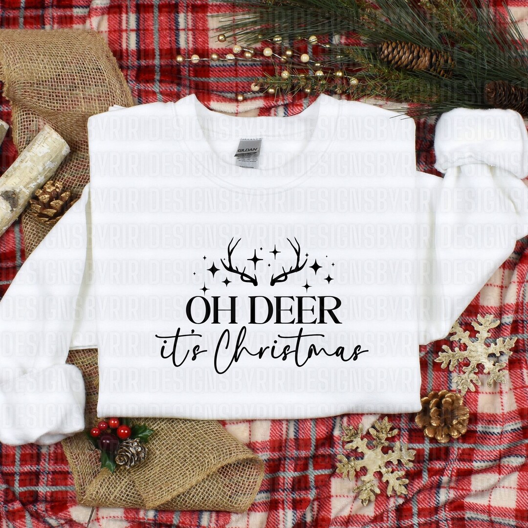 Oh Deer Its Christmas SVG Oh Christmas Tree Merry Christmas Etsy
