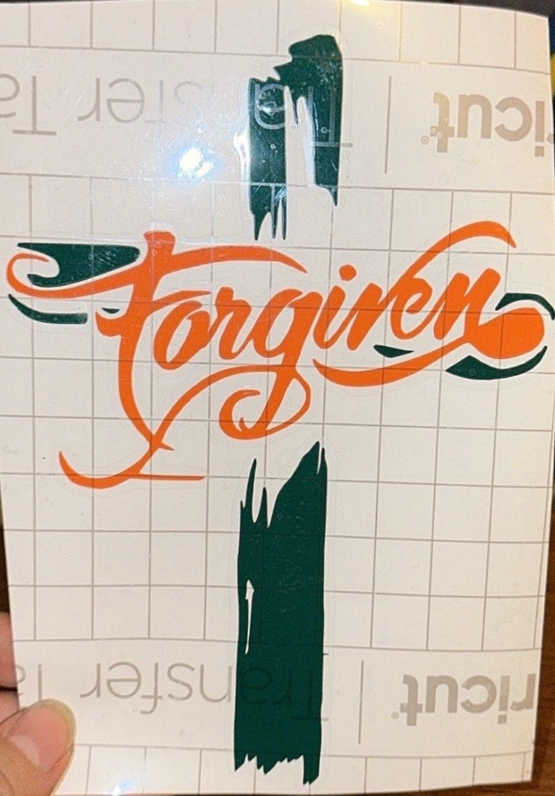 Forgiven Cross Decal - Etsy