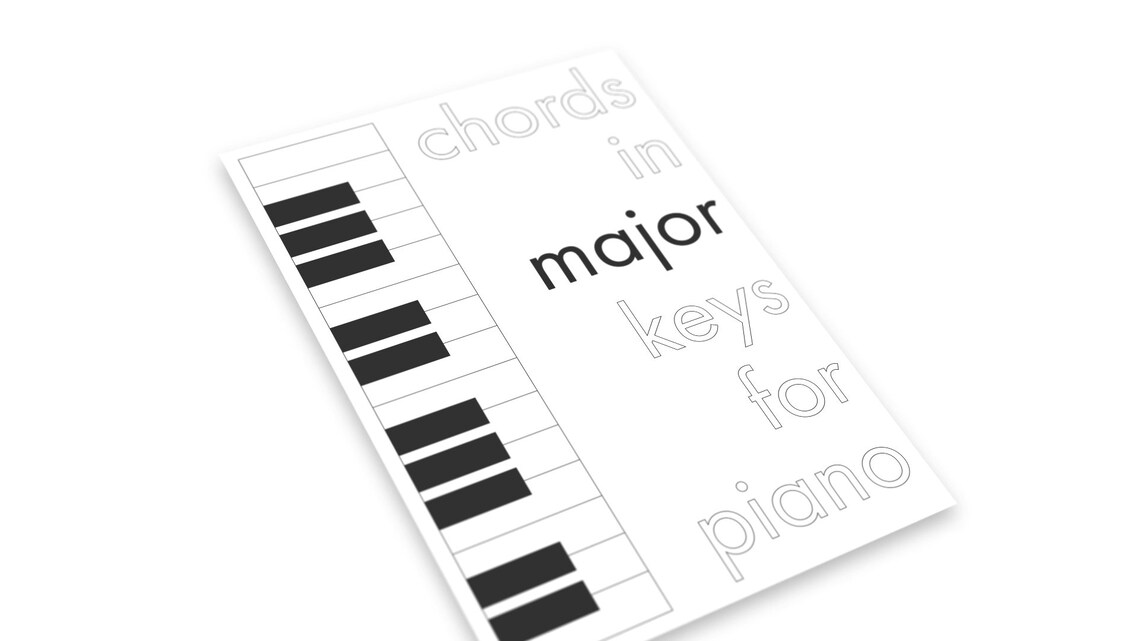 Major Keys Chord Chart Cheat Sheets for Piano Music Theory Etsy Australia