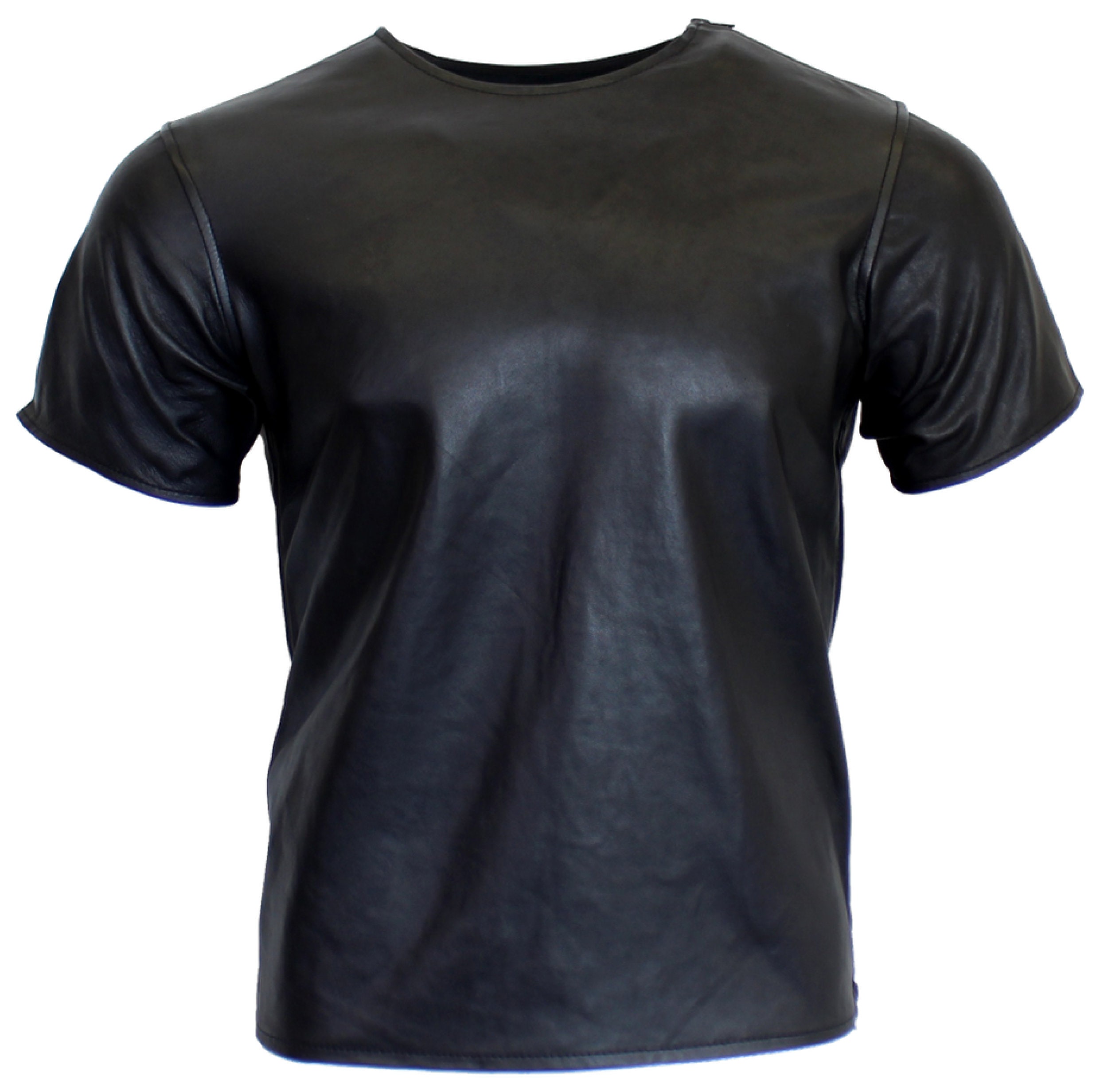 Men's Real Leather T-shirt With Side and Shoulder - Etsy Hong Kong