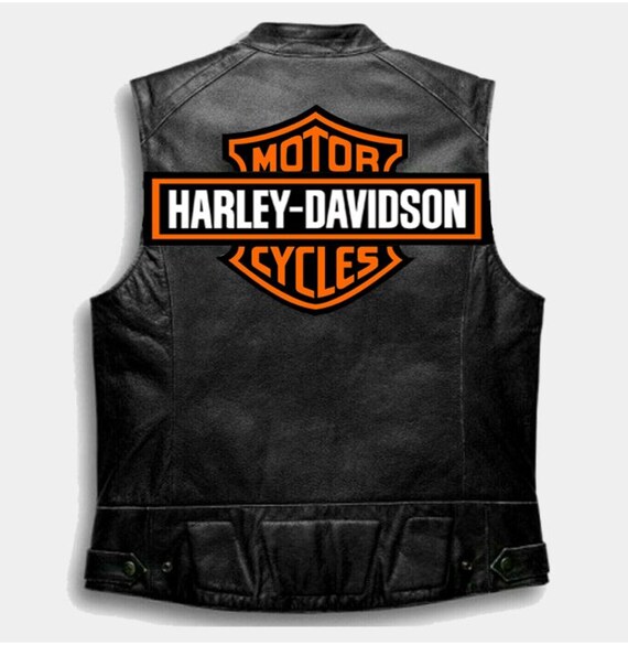 Chaleco de cuero Harley Davidson para hombre de - Etsy España