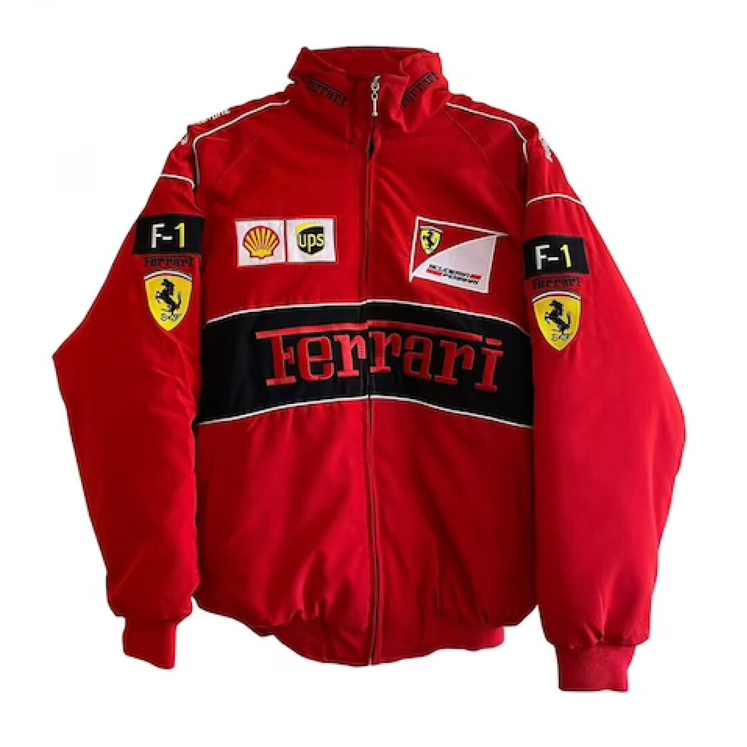 Nascar Jacket Red Ferrari F1 Vintage Racing Jacket 90s - Etsy