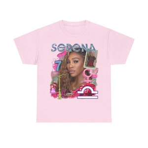 Serena Williams Unisex T Shirt Vintage Zodiac Astrology Tee Libra