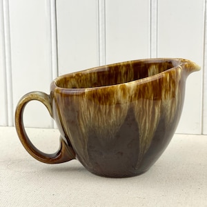 Vintage Canonsburg USA Pottery Brown Drip  Creamer, Cream Pitcher, Gravy Boat
