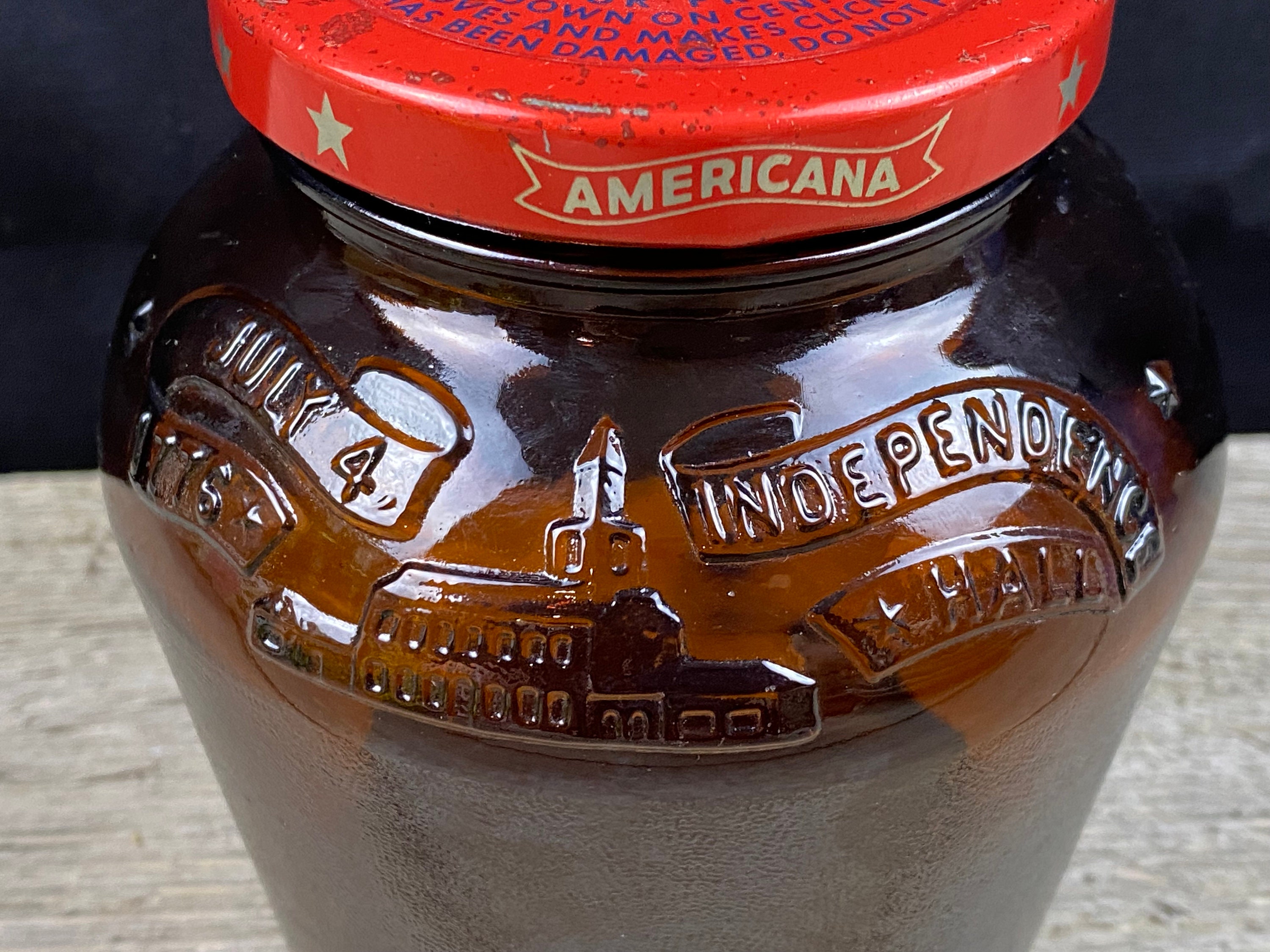 Vintage Amber Glass B&M Baked Beans Jar Anchor Hocking Lid Etsy