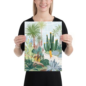 Cactus and Succulent Plants Decor, Tropical Botanic Wall Art Print, Refreshing Art Work, Plant Gardener Lover Poster, Nature Illustration image 5