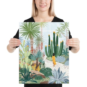 Cactus and Succulent Plants Decor, Tropical Botanic Wall Art Print, Refreshing Art Work, Plant Gardener Lover Poster, Nature Illustration image 6