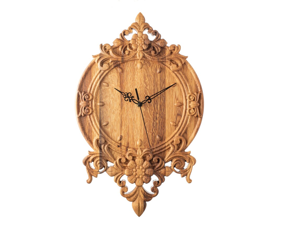 Classic Wooden Wall Clock With Antique Look Etsy