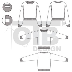 a drawing of a long sleeved sweater