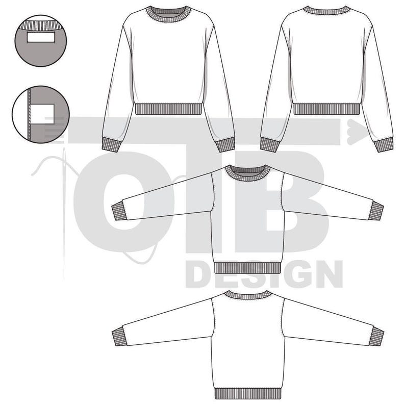 a drawing of a long sleeved sweater