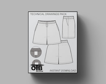 Mesh Shorts Vector Flat Technical Drawing Illustration Blank Streetwear Mock-up Template Design Tech Pack CAD Unisex Athletic Basketball