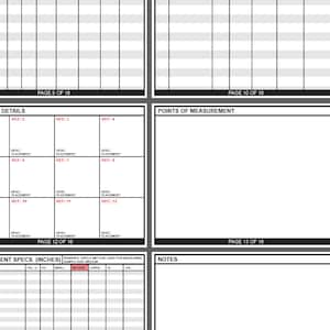 OTB Editable Blank Tech Pack Template for Fashion Design and Clothing ...