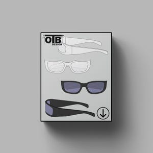 Ilustración de dibujo técnico plano vectorial de visera futurista OTB, boceto clásico en blanco, plantilla de maqueta, diseño, paquete técnico CAD