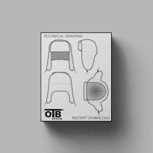 Fur Ushanka Trapper Hat Cap Vector Flat Illustration Tech Pack Cad Accessory Winter Streetwear Mockup Blank Vector Faux Fur Y2K Archive