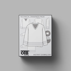 Hockey Jersey Vector Flat Top Technical Drawing Illustration Blank Streetwear Mock-up Template Design Tech Pack Editable Sport Mesh Editable
