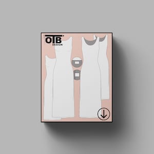 a box with a picture of a woman's dress on it