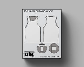 soduk(スドーク) shrinked drawing tank top Shrinking Sean The Yard Tank Top - CreativeTDesign