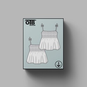 Camiseta sin mangas fruncida OTB, ilustración vectorial, dibujo técnico plano, boceto clásico en blanco, maqueta, plantilla, diseño, paquete técnico, CAD
