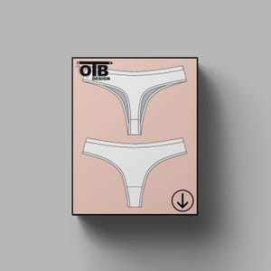 OTB Ribbad Thong Vektor Platt Teknisk Ritning Illustration Klassisk Tom Skiss Mock-Up Mall Design Tech Pack Cad
