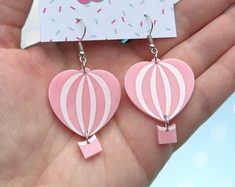 Choice of hot air balloon acrylic earrings