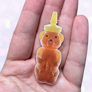 Honey bear acrylic pin