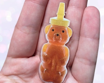 Honey bear acrylic pin
