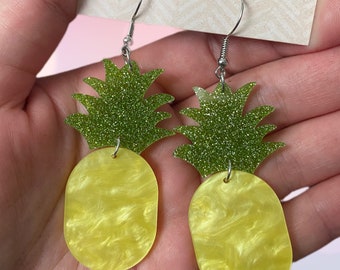 Acrylic pineapple earrings