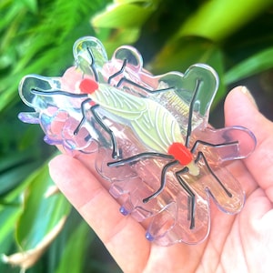 Lovebugs acetate hair claw - READY TO SHIP