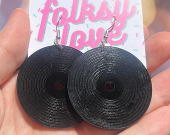 Vinyl records acrylic earrings