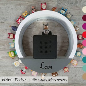 Regal Wundervoll 4 Größen für deine Toniebox Tonies mit Namen & Farbwunsch im zeitlosen Design Aufbewahrung Tonieregal Figuren Musikbox Baby