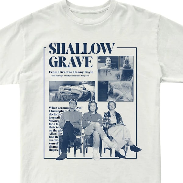 Shallow Grave 1994 T-Shirt, Danny Boyle Graphic T, 90s Movie T Shirt, Criterion Collection Shirt, Unisex Movie Apparel