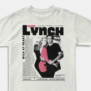 Camiseta Wild at Heart 1990, camiseta gráfica David Lynch, camisa Nicholas Cage, camiseta Nick Cage, produtos de filmes dos anos 90, roupas unissex de filmes