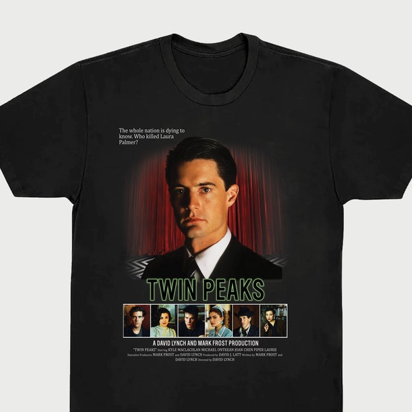 Twin Peaks T-Shirt, Dale Cooper T Shirt, David Lynch Graphic T, Laura Palmer Shirt, 90s TV Merch, Unisex Goth Apparel