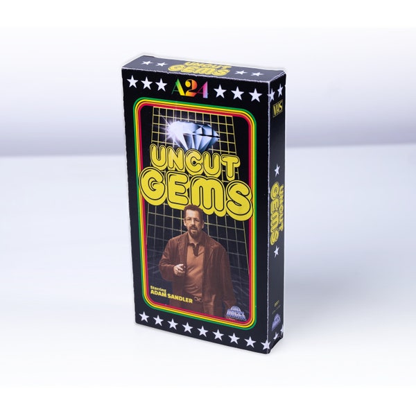 Uncut Gems 2019 VHS Slipcover, A24 Collectable, Movie Merch, Custom VHS