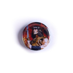 Conan der Barbar Pinback Button, Conan Button, 80er Jahre Film Pin, 80er Jahre Film Button, Arnold Schwarzenegger, Arnold Schwarzenegger Button