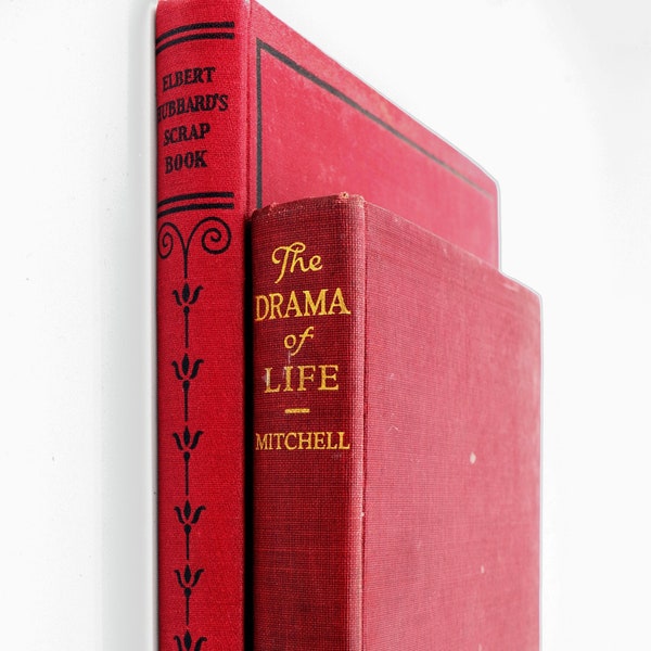 Antique Bundle! Elbert Hubbard's Scrap Book & Drama of Life by Thomas H. Mitchell