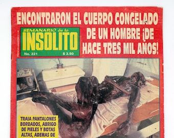 Vintage 90's Tabloid: Semanario De Lo Insolito No. 221 Three Thousand Year Old Frozen Man Cover