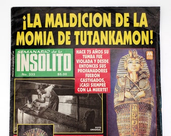 Vintage 1998 Tabloid "Semanario De Lo Insolito" The Curse of King Tut