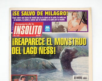 2002 Tabloid Semanario De Lo Insolito No. 559 Loch Ness Monster Cover Mexican Rare Magazine