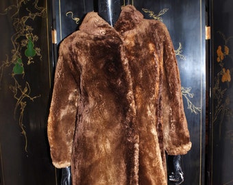 Vintage Women's Sheared Beaver Fur Coat Size Medium