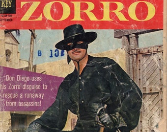 Rare! 1967 Zorro Comic Book No. 7 Walt Disney Presents