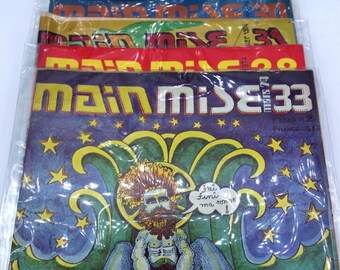 MAINMISE Rare 1970's Counterculture French Canadian Magazines Set Vintage Art Magazine Bundle