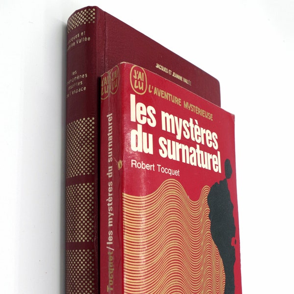 Bundle! Vintage Supernatural French Book Set Les Phenomenes Insolites De L'Espace 1979 & Les Mystères du Surnaturel 1971 Esoteric Books
