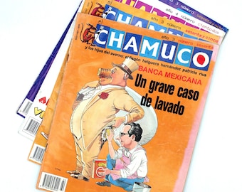 Lot of 4 CHAMUCO Vintage Mexican Satire Political Comic Magazines